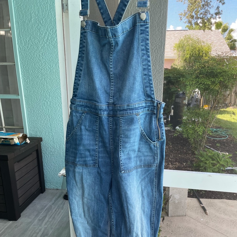 Madewell skinny raw hem overall size xl